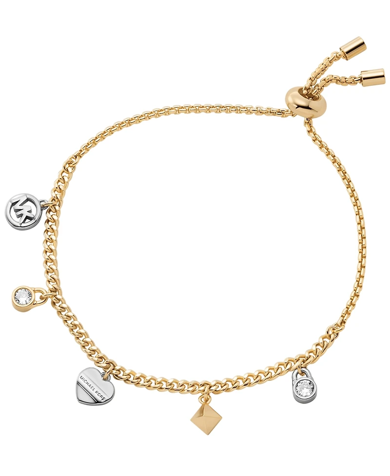 Michael Kors Multi Charms Brass Bracelet