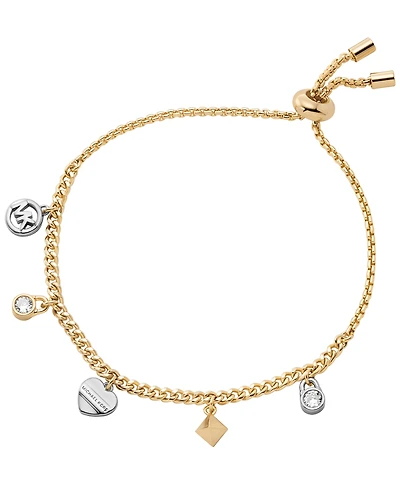 Michael Kors Multi Charms Brass Bracelet