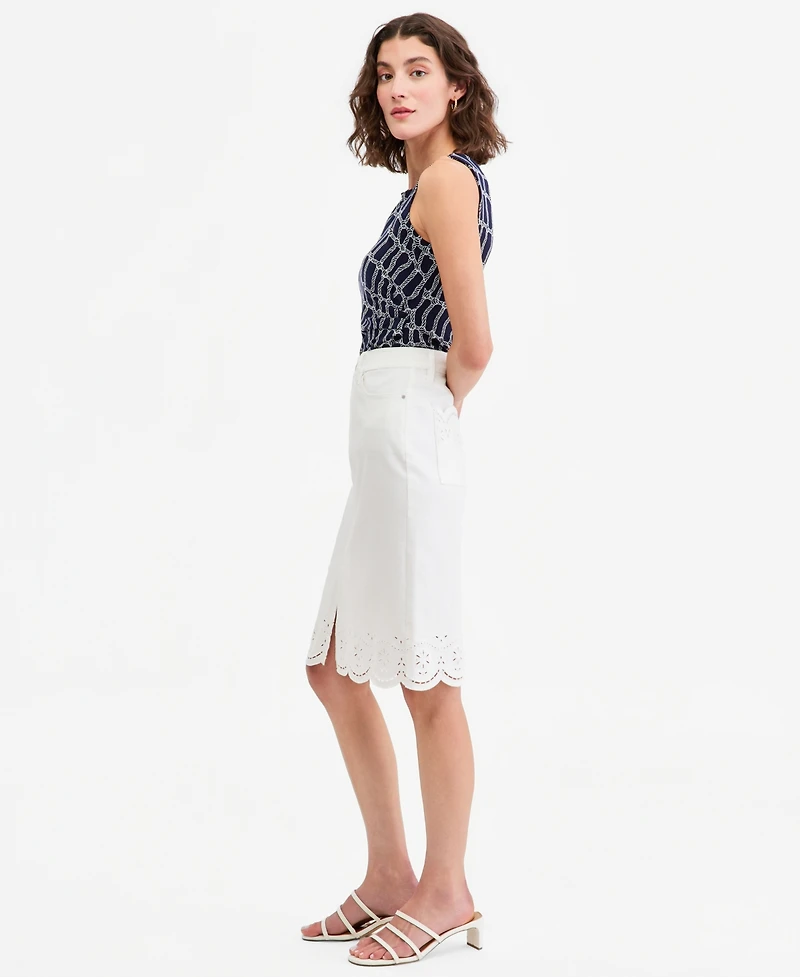 Jones New York Women's Eyelet Embroidered Pencil Skirt