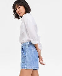 On 34th Women's 4" Denim Utility Shorts, Macy's Exclusive
