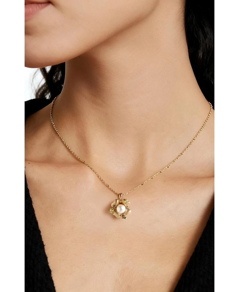 Retro Chic Garden Blossom Pendant Necklace