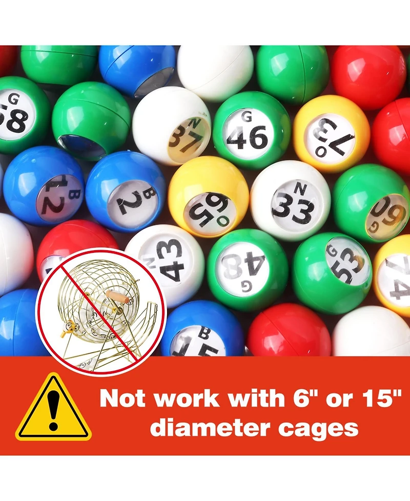 Gse Games & Sports Expert 7/8-Inch Plastic Replacement Bingo Balls for Parties, Bingo Nights, Prize Raffles