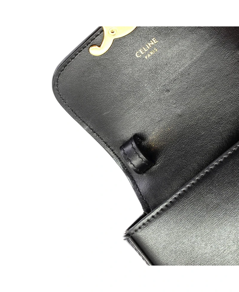 Pre-Owned Celine Mini Triomphe Shoulder Bag Smooth Calfskin