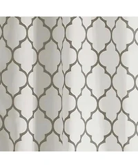 Kate Aurora Extra Long Fallon 2 Piece Sheer Lattice Design Grommet Top Window Curtain Panels - 112 in.