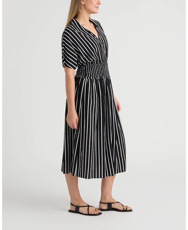 Ellen Tracy Women's Smocked Waist Dress