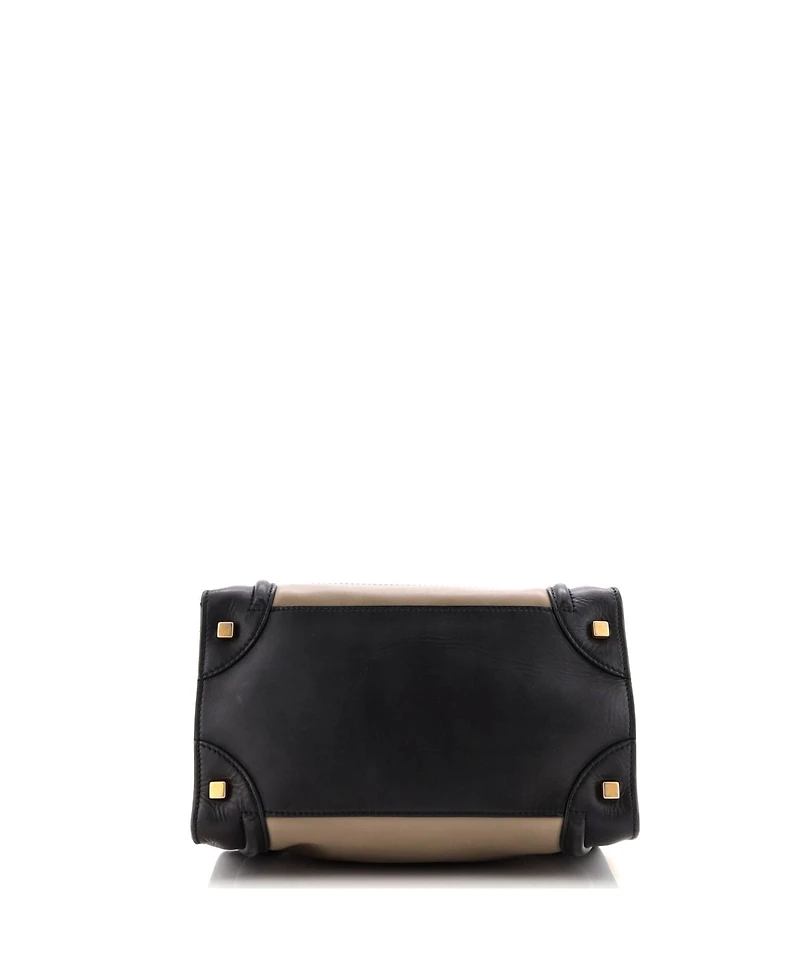 Pre-Owned Celine Mini Bicolor Luggage Bag Leather