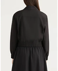 Ellen Tracy Women's Zip Front Bomber Jacket