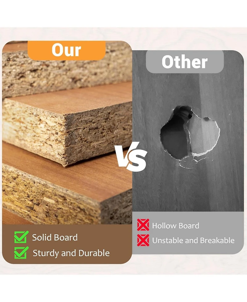 gaomon 70.8" Farmhouse Dining Table for 4-6, Heavy Duty Metal Legs