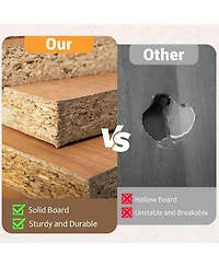 gaomon 70.8" Farmhouse Dining Table for 4-6, Heavy Duty Metal Legs