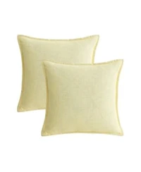Waterford Faux Linen Plush 2 Pack Decorative Pillows