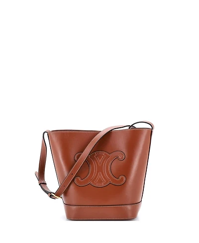 Pre-Owned Celine Small Cuir Triomphe Bucket Bag Leather