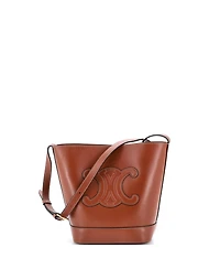 Pre-Owned Celine Small Cuir Triomphe Bucket Bag Leather