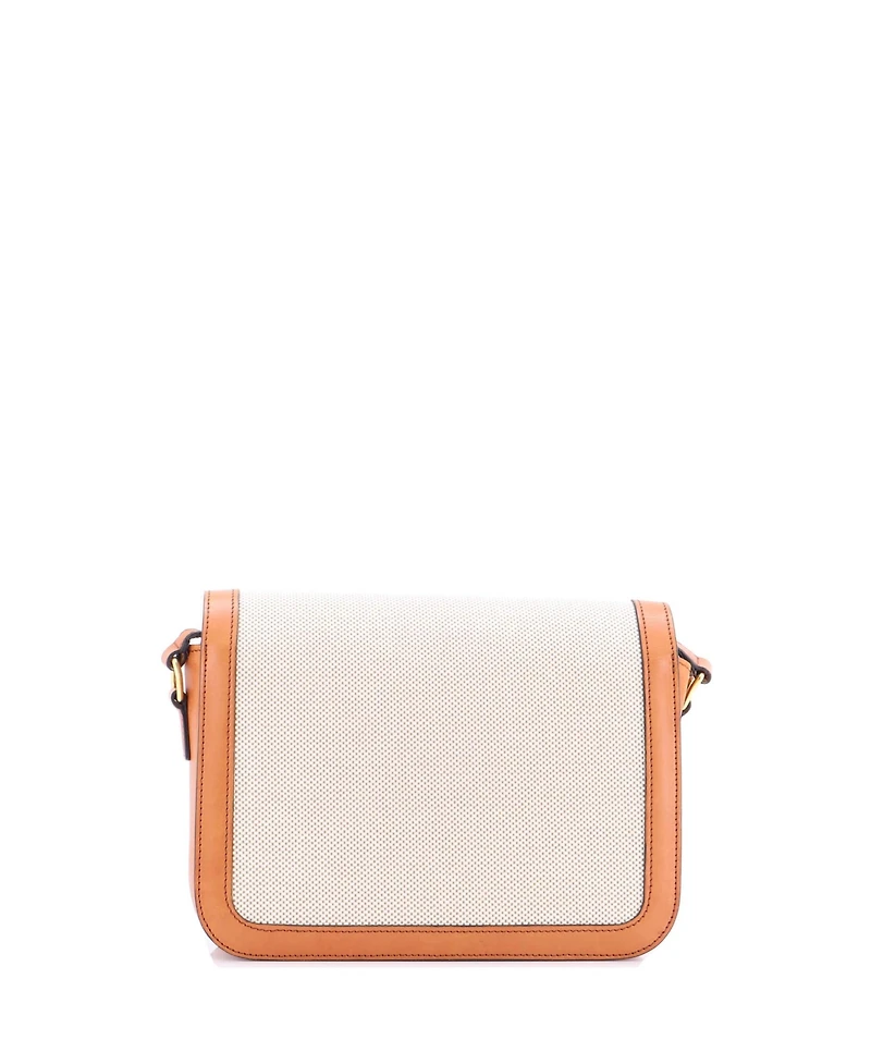 Pre-Owned Celine Medium Triomphe Shoulder Bag Canvas with Leather