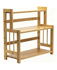Yigii 3-Tier Wooden Countertop Organizer Shelf for Kitchen Spice Bathroom Makeup Storage