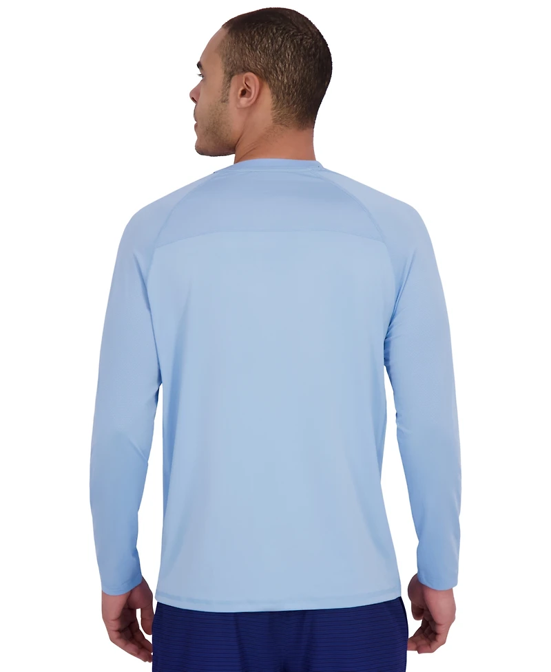 Spyder Men's Textured Panel Long -Sleeve Upf 50+ Rashguard