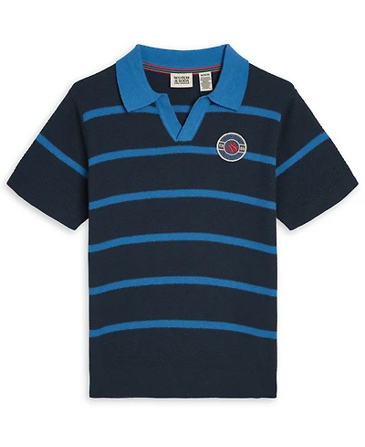 Scotch & Soda Boys' 8-16 Striped Short-Sleeve Polo Shirt
