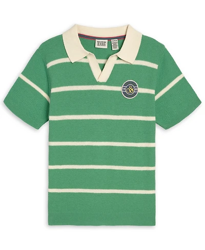 Scotch & Soda Boys' 8-16 Striped Short-Sleeve Polo Shirt