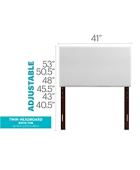 Flynama Twin Upholstered Headboard Adjustable Height 41 to 53 inch for Bedroom