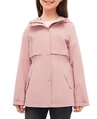 Rokka&Rolla Girls Trench Coat Hip-Length Hooded Jacket
