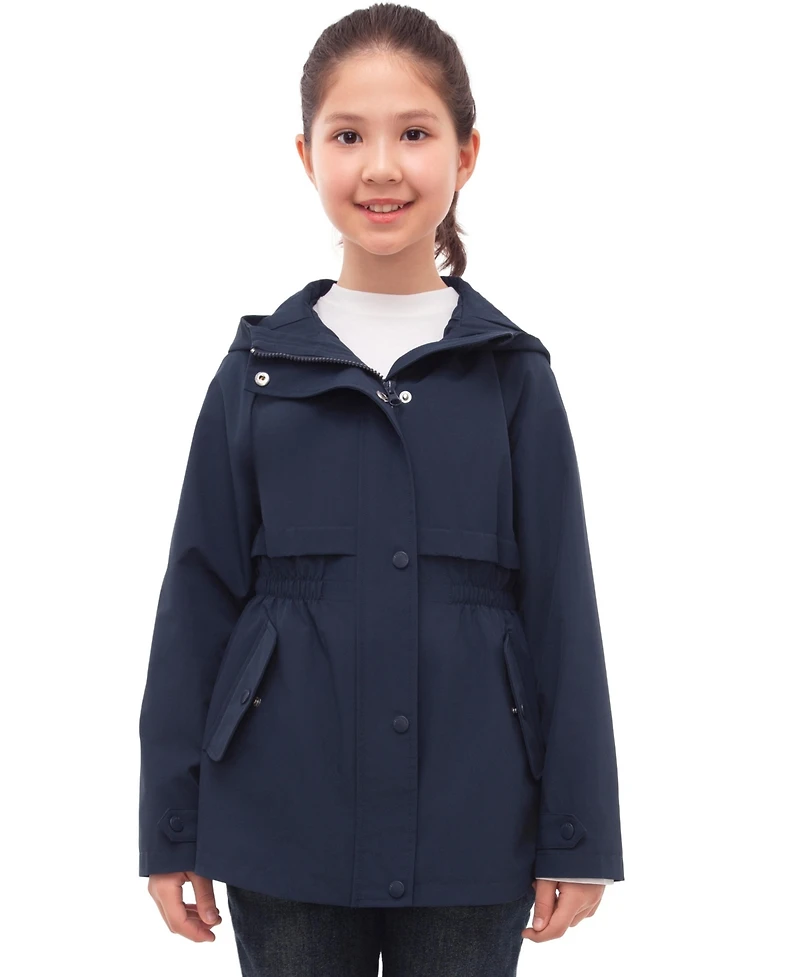 Rokka&Rolla Girls Trench Coat Hip-Length Hooded Jacket