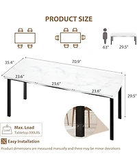 gaomon Dining Room Table for 6-8, 70.9" Rectangular Kitchen Table