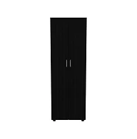 flynama Slim Armoire for Bedroom with 2 Shelves Hanging Rod Double Door