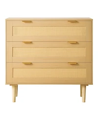 Rainsken 3 Drawer Rattan Dresser