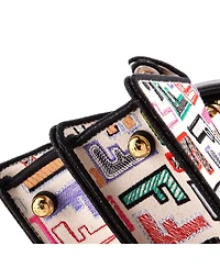 Pre-Owned Fendi Petite Peekaboo ISeeU Bag Embroidered Zucca Canvas