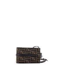 Pre-Owned Fendi Logo Phone Holder Bag Zucca Canvas