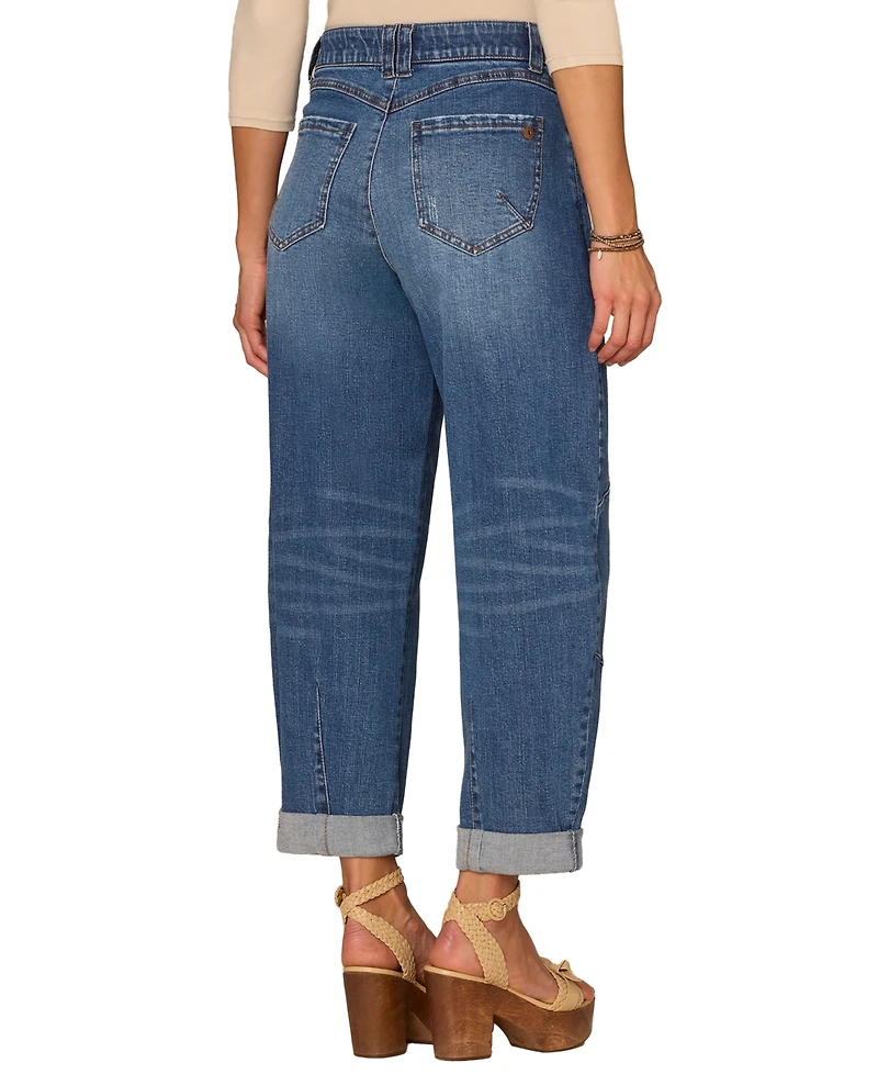 Democracy Petite Skyrise Barrel-Leg Jeans
