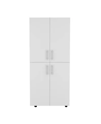 flynama 4 Door Armoire 70.8inch High with Melamine Finish Multiple Shelves and Compartments for Bedroom Storage Organizer