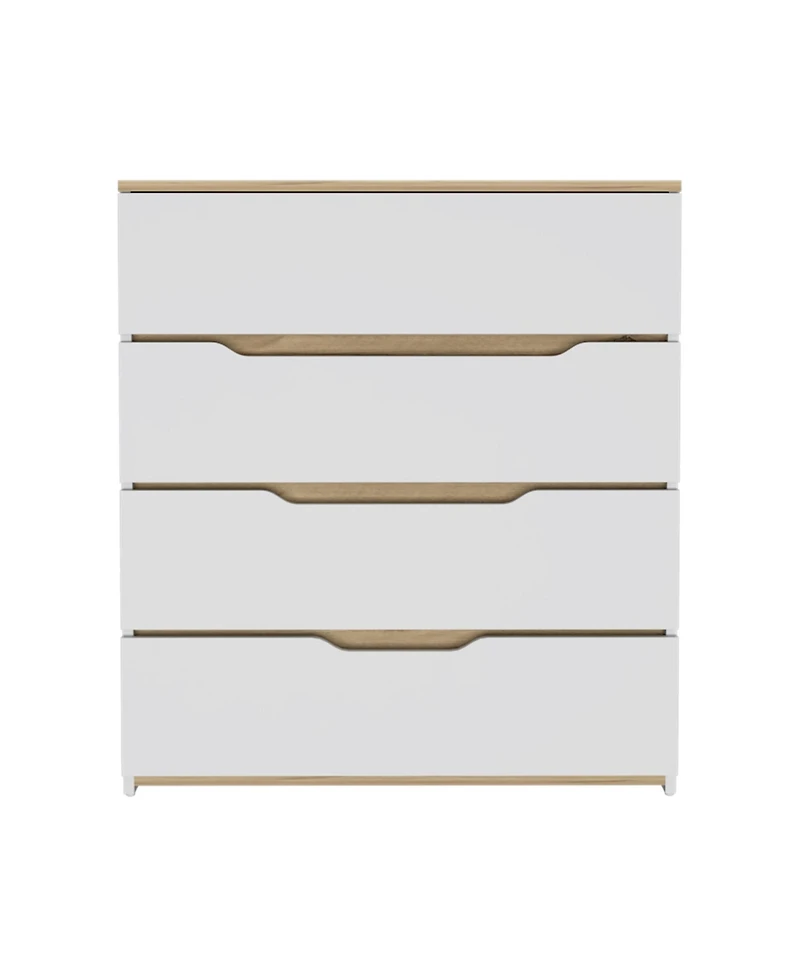 flynama Lynbrook 4 Drawer Dresser and Manufactured Wood Construction for Bedroom Storage