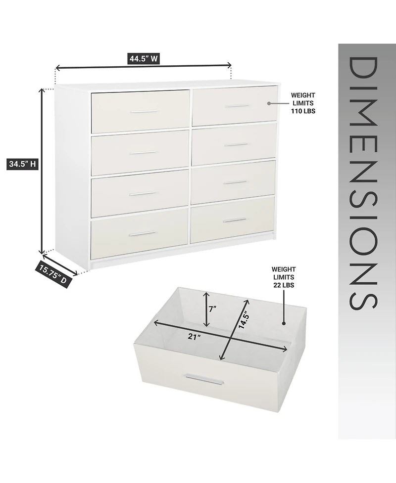 flynama Modern 4 Drawer Dresser Mdf Cabinet with Wheels for Bedroom Living Room Entryway