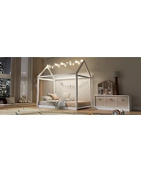 flynama Wooden House Bed Pine Wood Mdf Low Height Safe For Kids