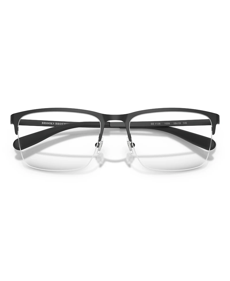 B by Brooks Brothers Men's Rectangle Eyeglasses