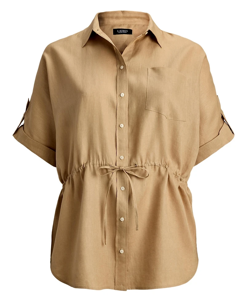 Lauren Ralph Plus Roll-Tab Sleeve Tunic