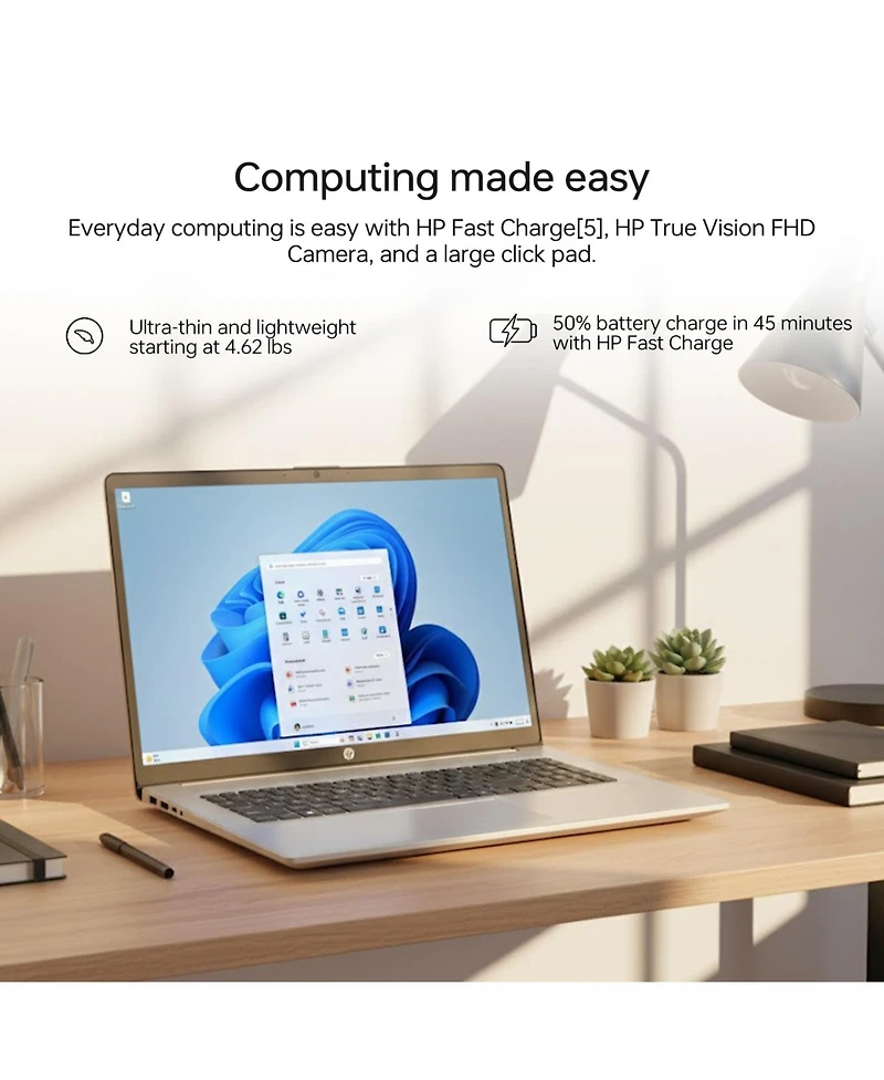 Hp Essential 17.3" Traditional Laptop Intel Core Ultra 5 32GB Ram Intel Graphics 2TB Ssd Storage Windows 11 Home 60Hz