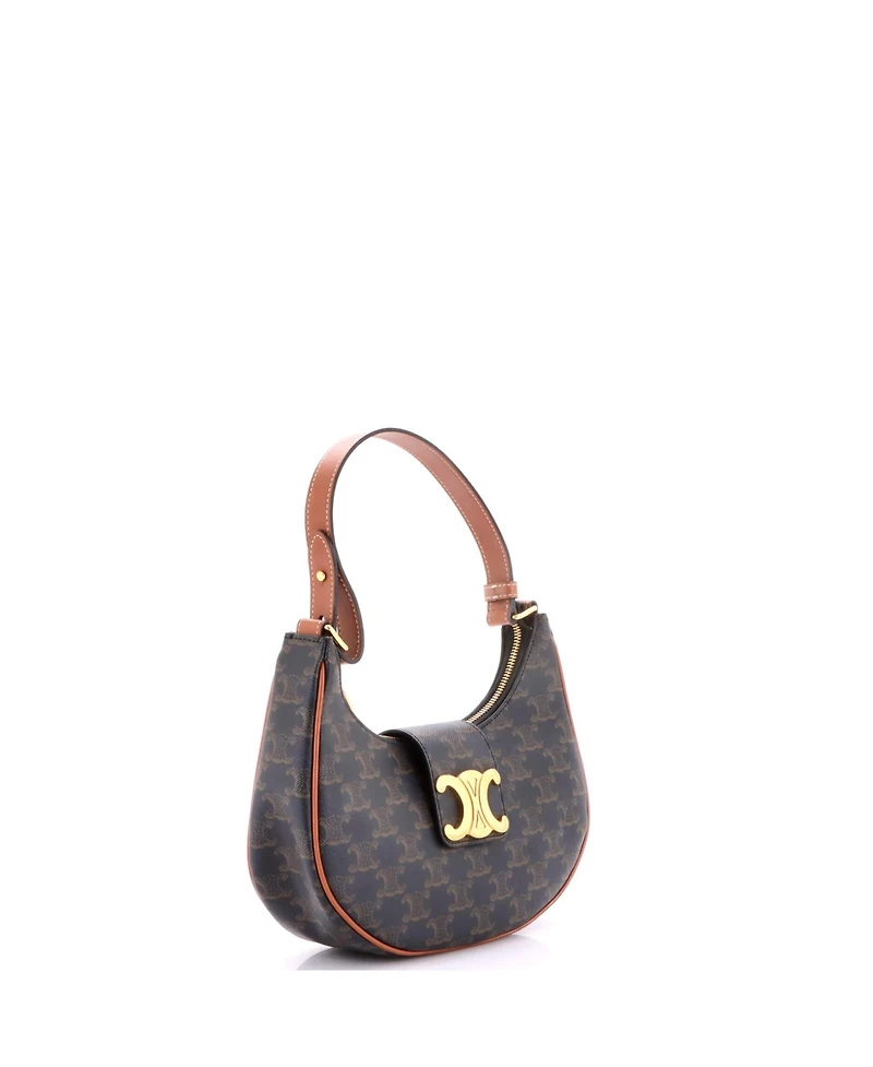 Pre-Owned Celine Ava Triomphe Bag Triomphe Coated Canvas