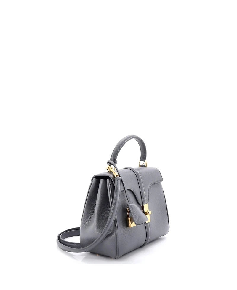 Pre-Owned Celine Small 16 Top Handle Bag Grained Calfskin