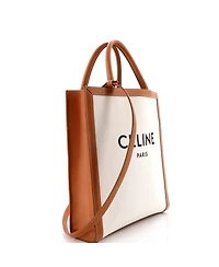 Pre-Owned Celine Small Vertical Cabas Tote Canvas with Leather