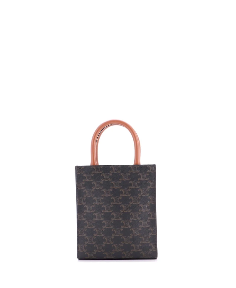 Pre-Owned Celine Mini Vertical Cabas Tote Triomphe Coated Canvas