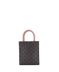 Pre-Owned Celine Mini Vertical Cabas Tote Triomphe Coated Canvas