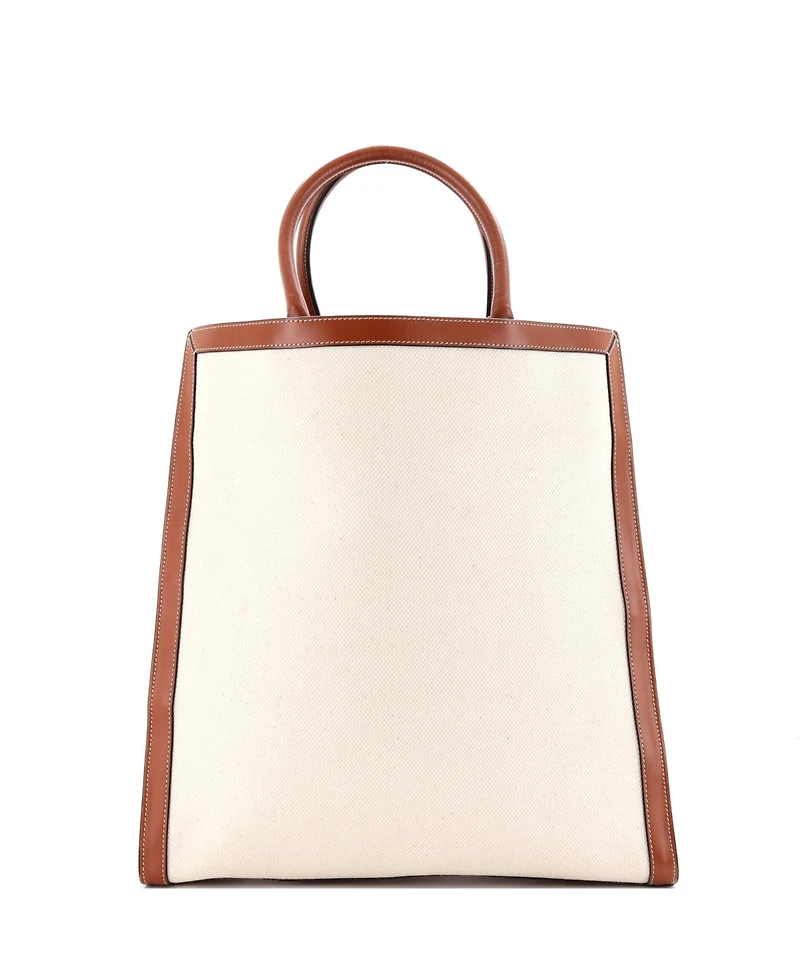 Pre-Owned Celine Large Sulky Vertical Cabas Tote Canvas with Leather