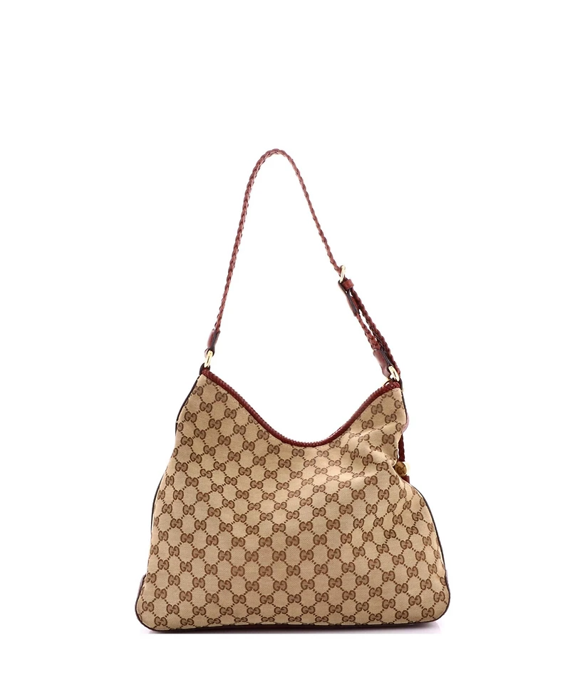 Pre-Owned Gucci Medium Marrakech Hobo Gg Canvas