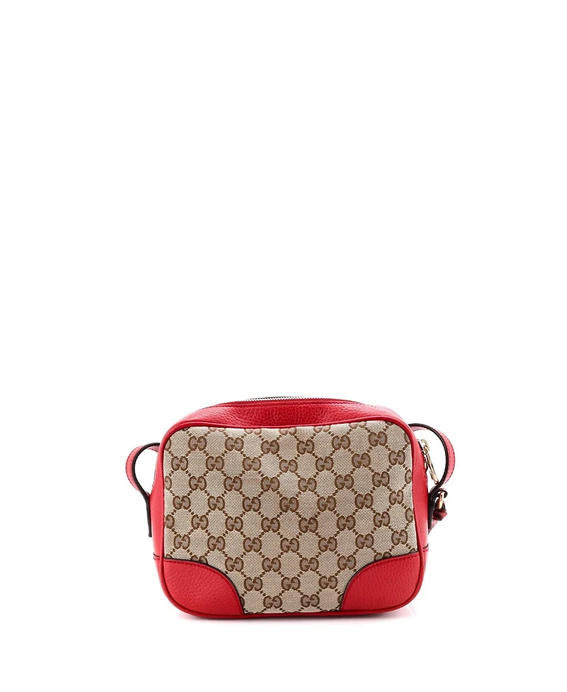 Pre-Owned Gucci Mini Bree Disco Crossbody Bag Gg Canvas with Leather