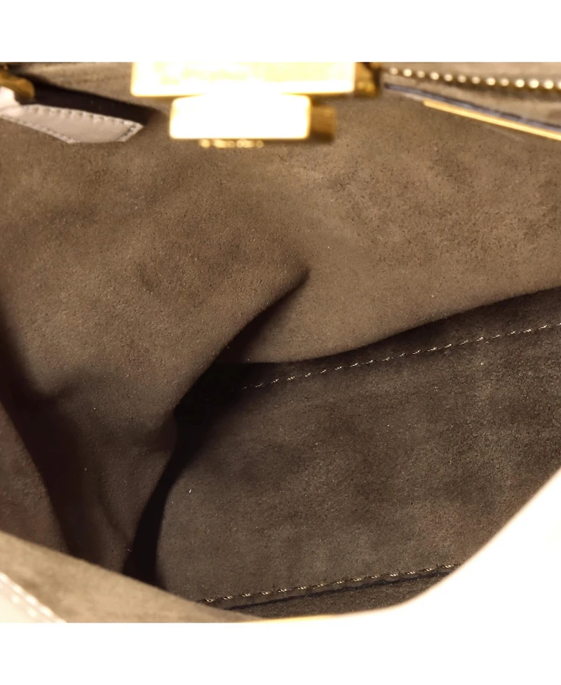 Pre-Owned Fendi Regular Peekaboo Bag Leather with Plexiglass Detail