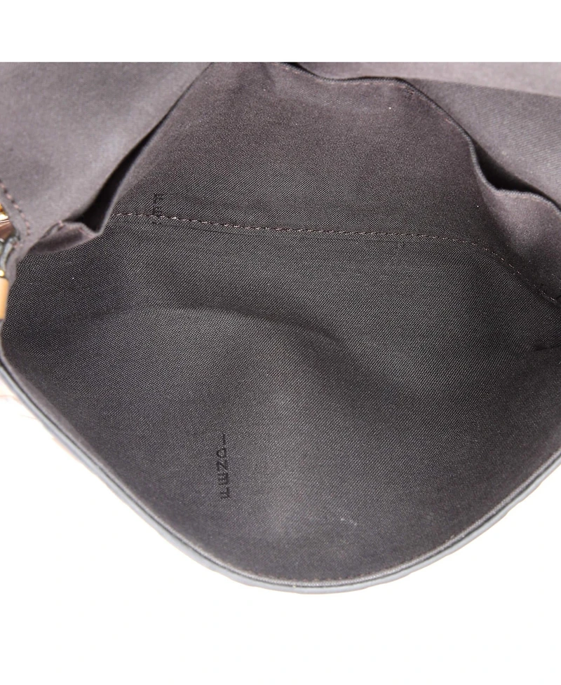 Pre-Owned Fendi F is Fendi Envelope Clutch on Chain Zucca Embossed Leather