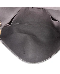 Pre-Owned Fendi F is Fendi Envelope Clutch on Chain Zucca Embossed Leather