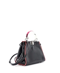 Pre-Owned Fendi Mini Resin Handle Peekaboo Bag Patent