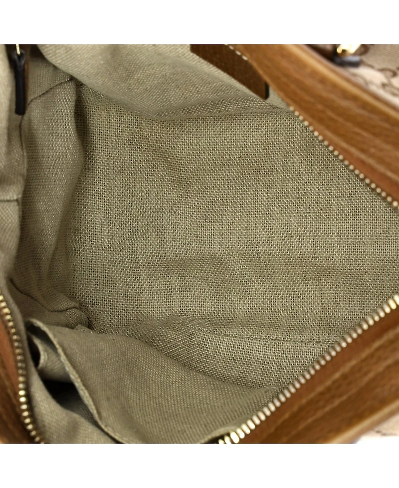 Pre-Owned Gucci Small Bree Convertible Tote Gg Canvas with Leather